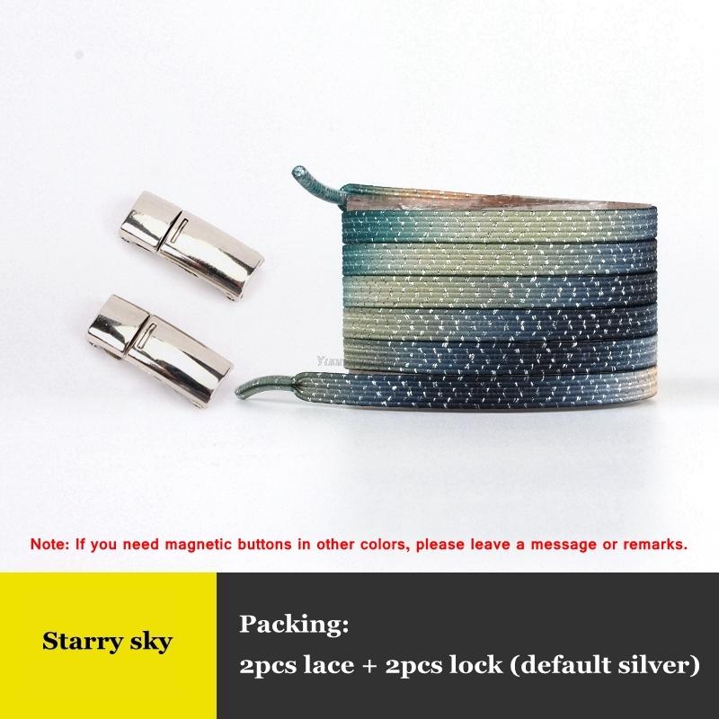 NO.8 новые радужные шнурки с магнитным замком, эластичные шнурки без завязок, кроссовки, шнурки для детей и взрослых, ленивые шнурки, один размер подходит для всей обуви