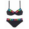 Новый летний женский комплект бикини с цветными блоками и высокой талией, плавки, повседневная женская пляжная одежда, купальный костюм, купальник, нижнее белье