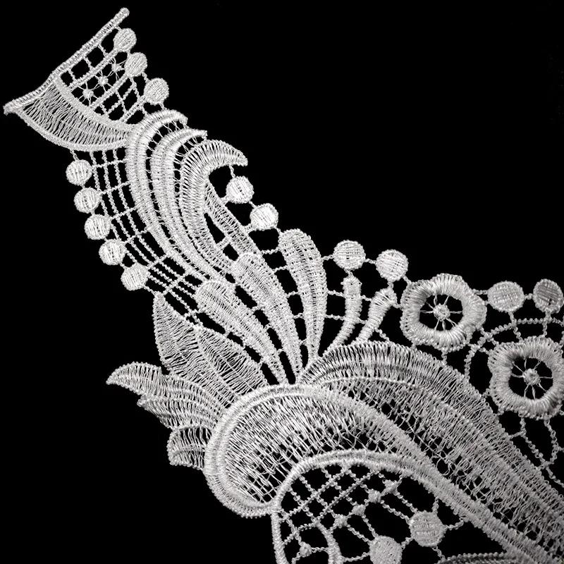 Женская одежда DIY швейные принадлежности красивый белый кружевной воротник сетчатая ткань цветочная вышивка воротник