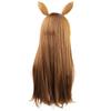 Аниме Uma Musume Pretty Derby Grass Wonder Косплей Парик 75 см Длинный Коричневый с Ушами Синтетические Волосы Вечеринка Хэллоуин Карнавал