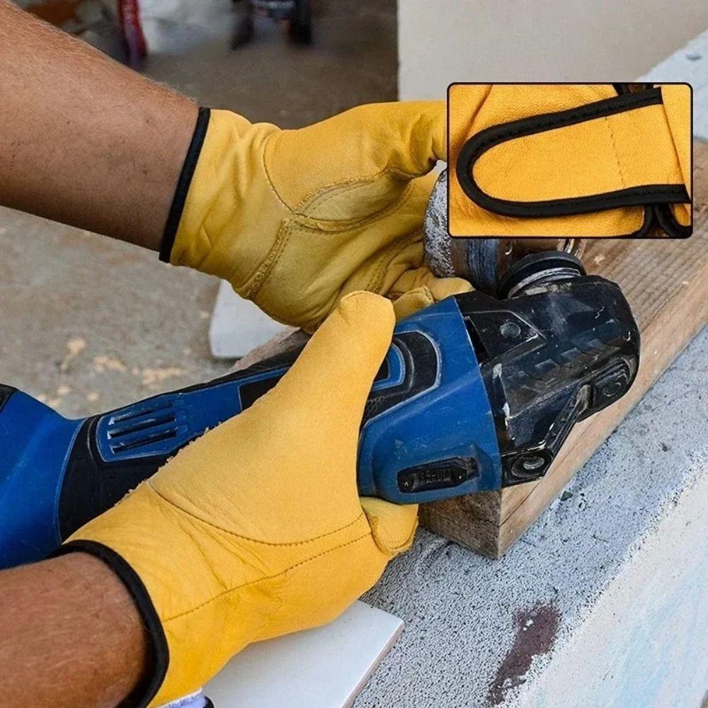 Safety Wear-resistant Gloves Leather Security Gloves Tough Work Gloves Sports