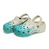 Crocs Классические клоги на платформе 811 Сцена встречи Специальная обувная коробка Жидкие чернила Всплеск Дырявая обувь Женские Кость Белый Тиффани