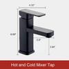 Single Hole Hot and Cold Mixer Bathroom Sink Faucet