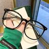 Black-Rimmed Glasses Women'S Trendy Plain Artifact Myopia Degree Can Be Matched With Ultra-Light Large-Frame Face-Showing Small Glasses Frame Mirror