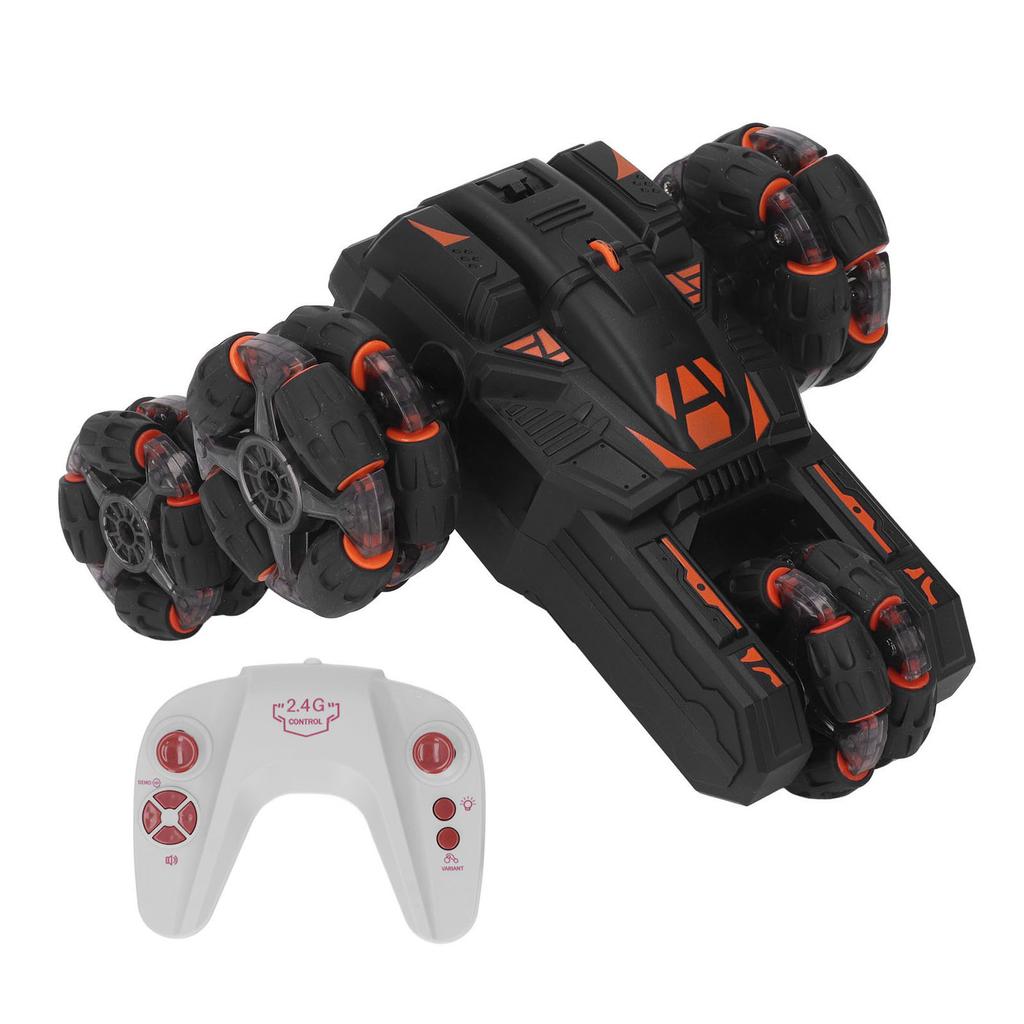 Детский автомобиль с дистанционным управлением, двухсторонний, вращающийся на 360 градусов, 2,4 ГГц, 5-колесный, трюковой автомобиль с дистанционным управлением для мальчиков