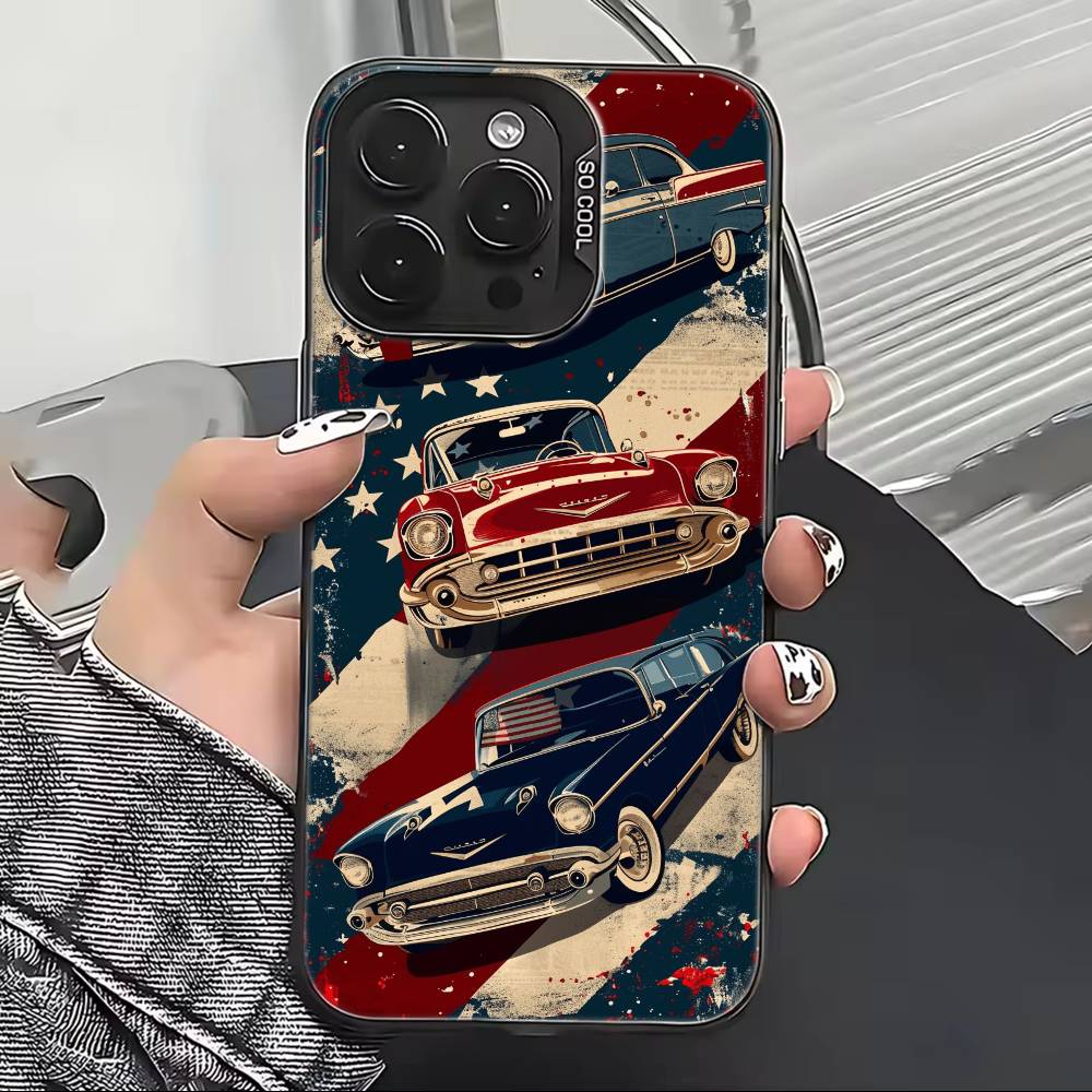 США А-Америка Флаг Чехол для Телефона Для iPhone 17,16,15,14,13,12,11 Plus,Pro Max,XS,Цветной Серебристый Черный Чехол