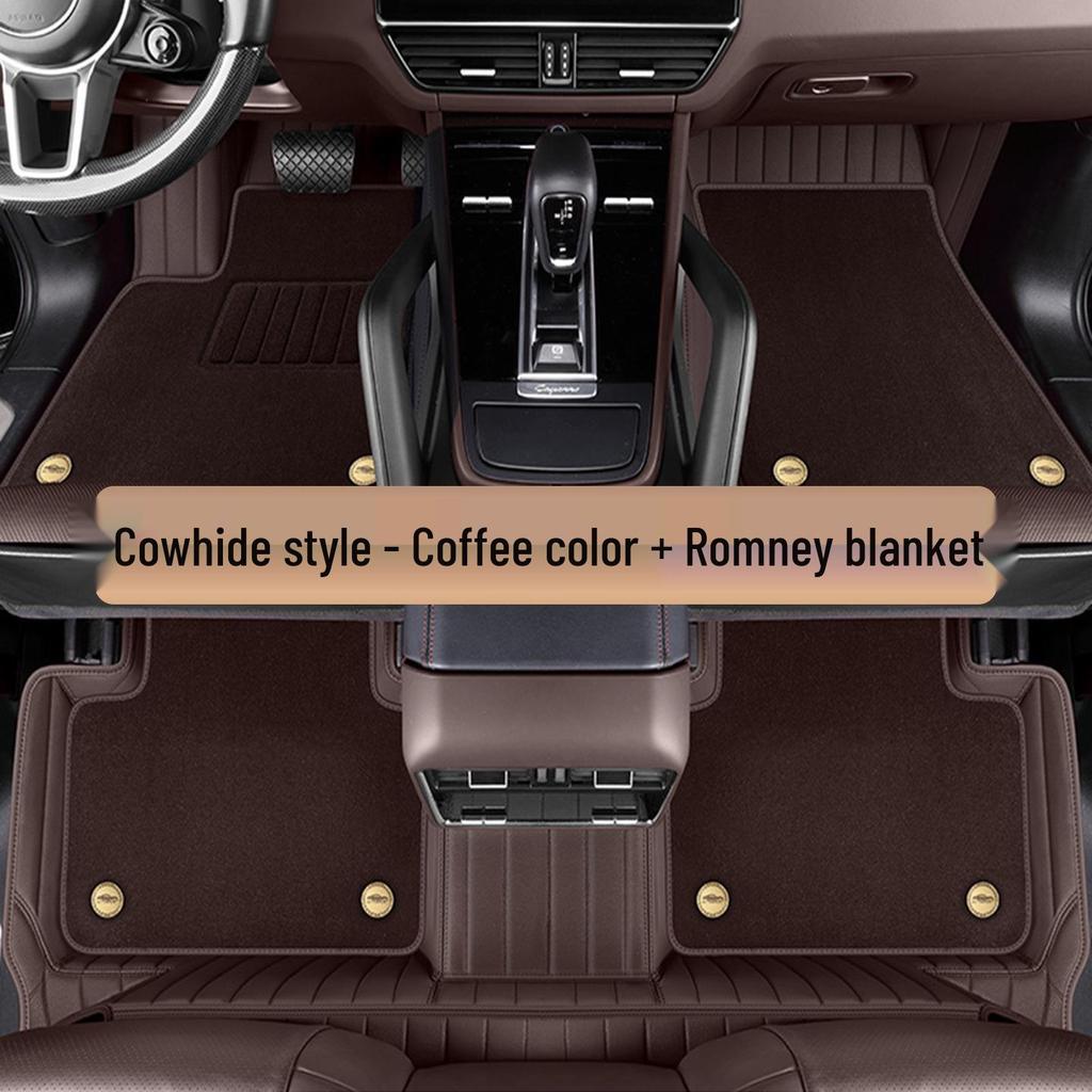 Custom-Fit Double-Layer Cowhide Floor Mats for Jike 001/007/009/X/7X/9X Vehicles