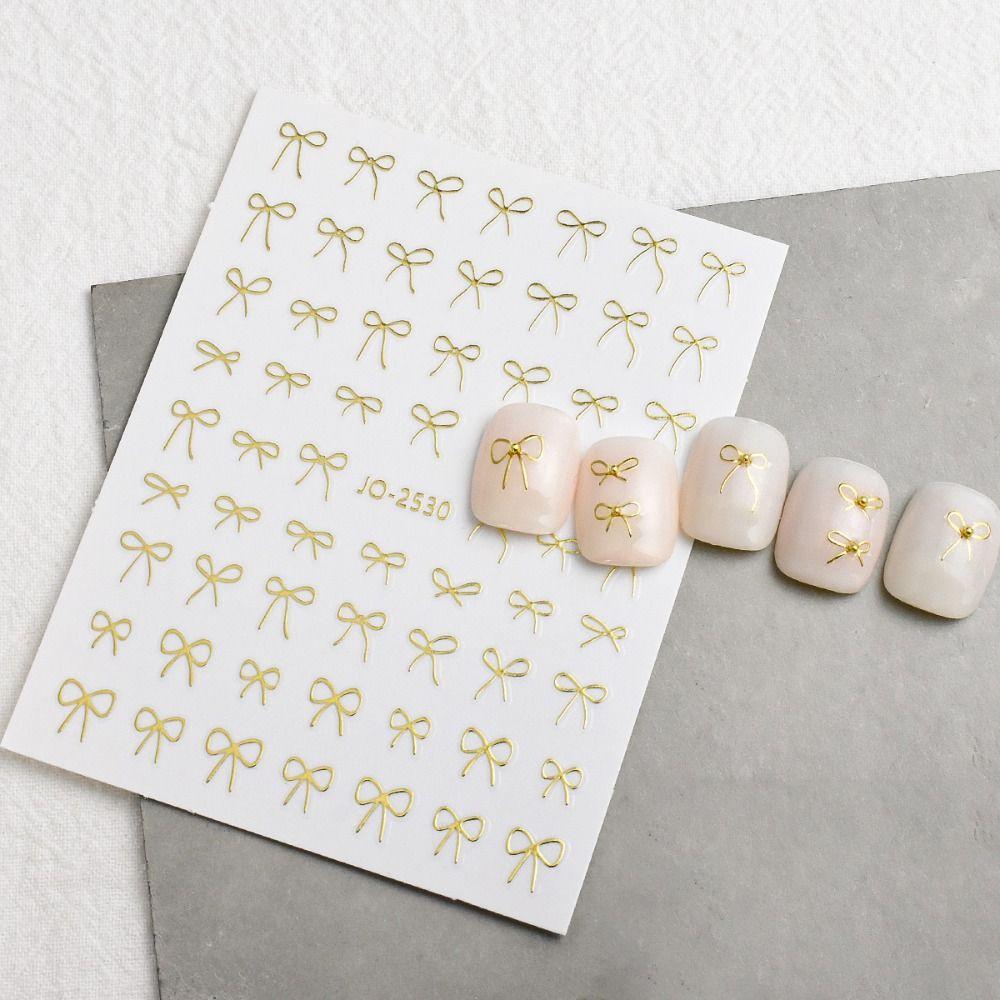 Waterproof Bow Nail Art Stickers Long Lasting Nail Art Sticker Nail Art Decoration  DIY Manicure