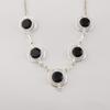 Black Onyx Gemstone Silver Necklace, 925 Sterling Silver Handmade Silver Necklace, Women Wedding Necklace, RN-2-19