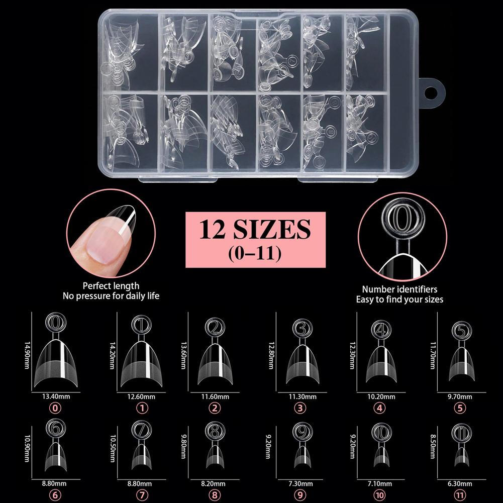 120pcs Half Cover Almond Fake Nails Half Matte Pre Buff Acrylic Nails Extra Short Almond Shape Gel Nail Nail Forms Salon