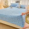Warm Fitted Bed Sheet Taff Velvet Fleece Bed Linen Coral Fleece Bed Sheet with Elastic Band Bedsheet Mattress Protection Cover(No Pillowcase)