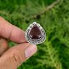 925 Silver Natural Red Mookaite Birthday Bezel Statement Artisan Engagement Ring