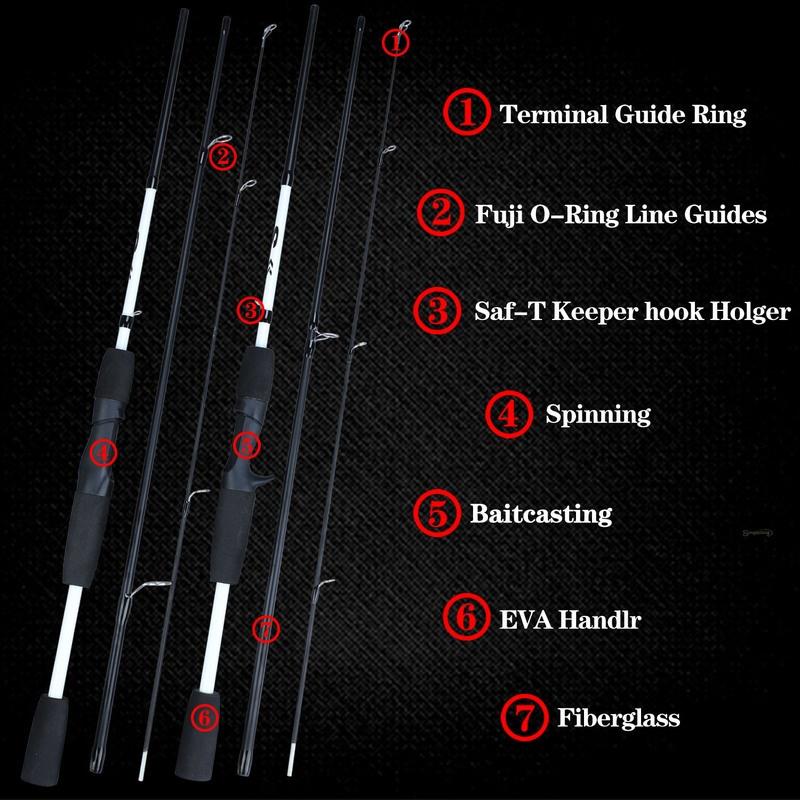 Удочки, 3 секции, дорожные спиннинговые удочки для литья, M Power Bass, форель, удочка