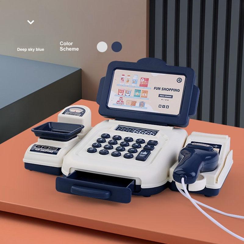 Supermarket Cash Register Children's Playthings Infant Puzzle Simulation Checkout Cashier Boys and Girls Every Birthday Gift Idea