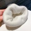 Вязаная шапка из кроличьего меха женская осенне-зимняя модная утолщенная теплая шапка универсальная шерстяная шапка со стразами защита для ушей головная шапка