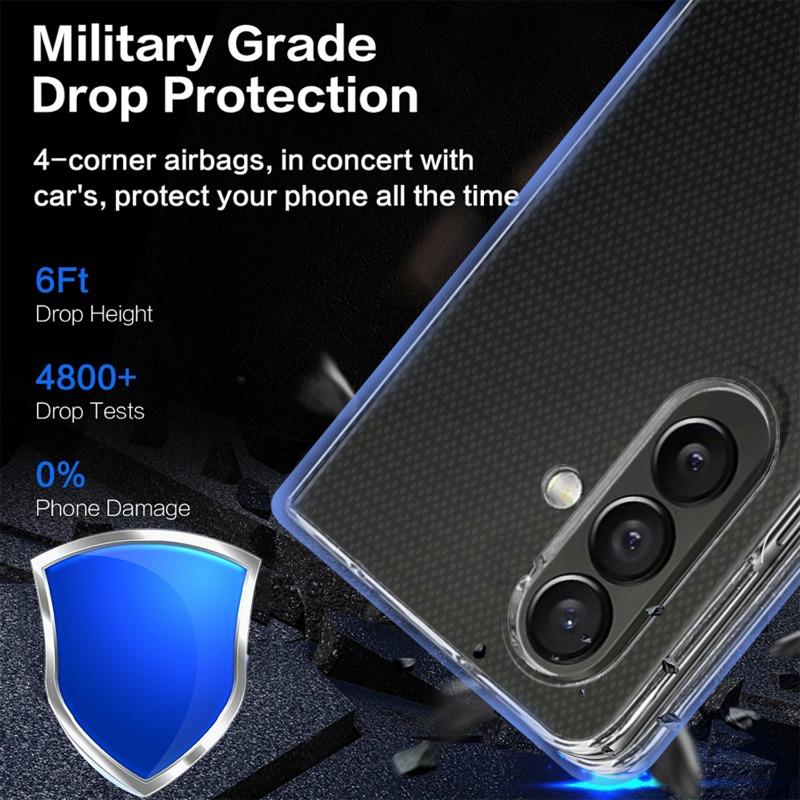 Прозрачный чехол для телефона Samsung Galaxy Z Fold 7 6 5, устойчивый к царапинам, из поликарбоната, противоударный чехол для Z Fold7 Fold6 Fold5, аксессуары для телефона