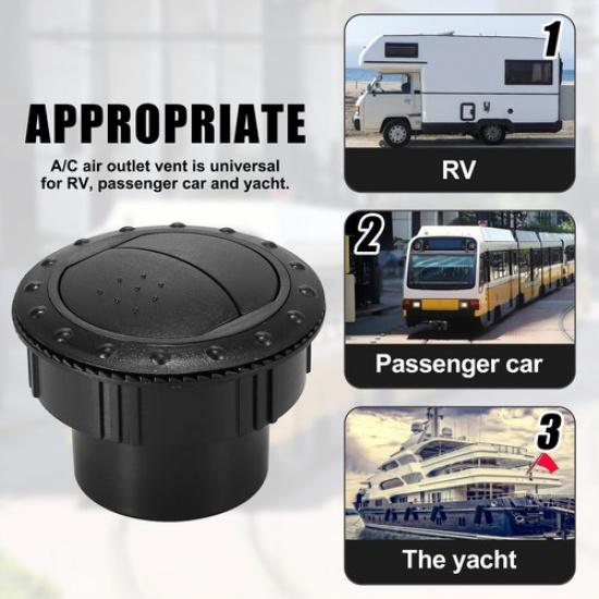Universal AC Air Outlet Vent Louvered Dashboard Electroplate Knob 60mm Pack of 4