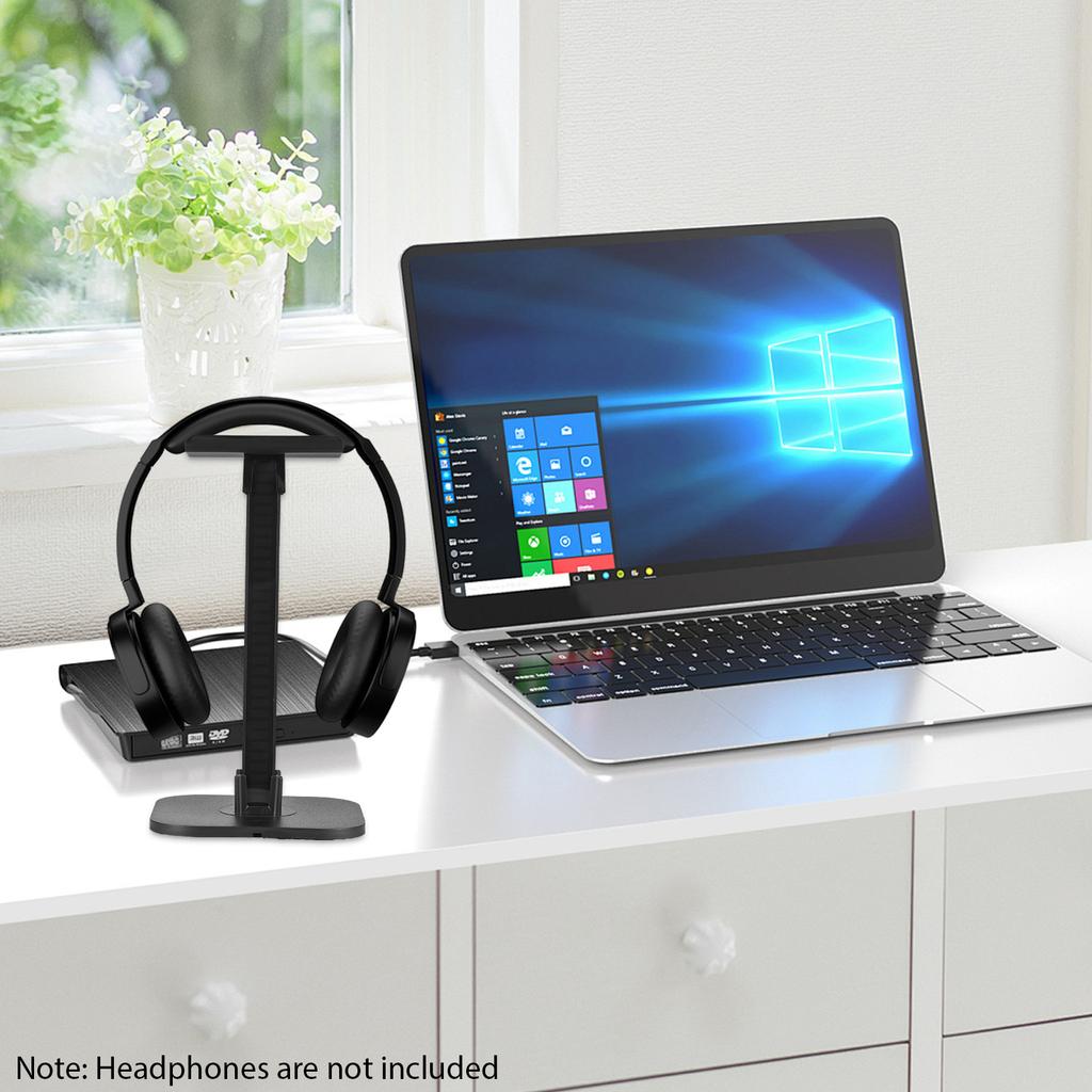 Headphone Stand RGB Light for Desk PC Gaming Headset Bottom Anti-slip with Type-C Ports