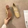 Fashion 2024 Spring and Autumn Women's Low Heels Korean Style Party and Work Wear Mary Jane Black Flats Ladies' Casual Boat Shoes 35-41