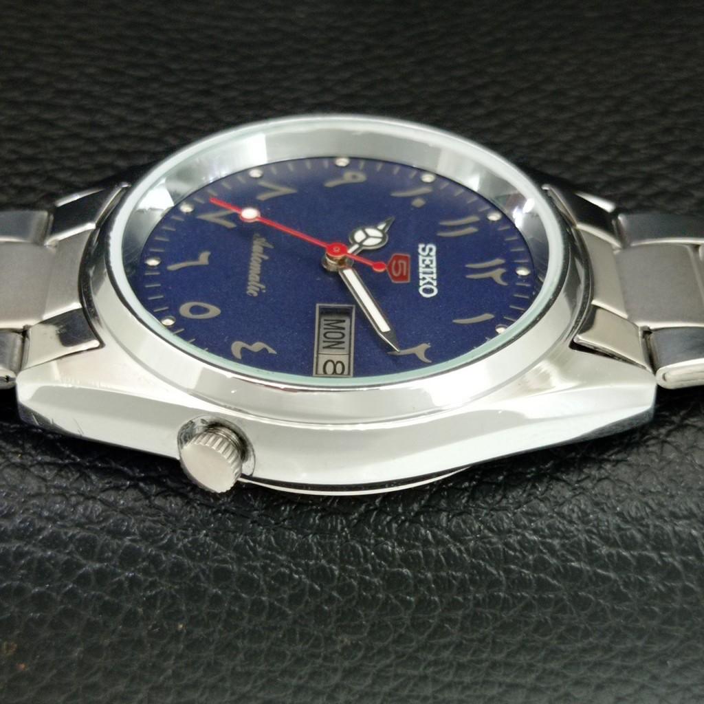 SEIKO 5 AUTOMATIC 7009A VINTAGE REFURBISHED JAPAN MENS BLUE DIAL WATCH a446191-1