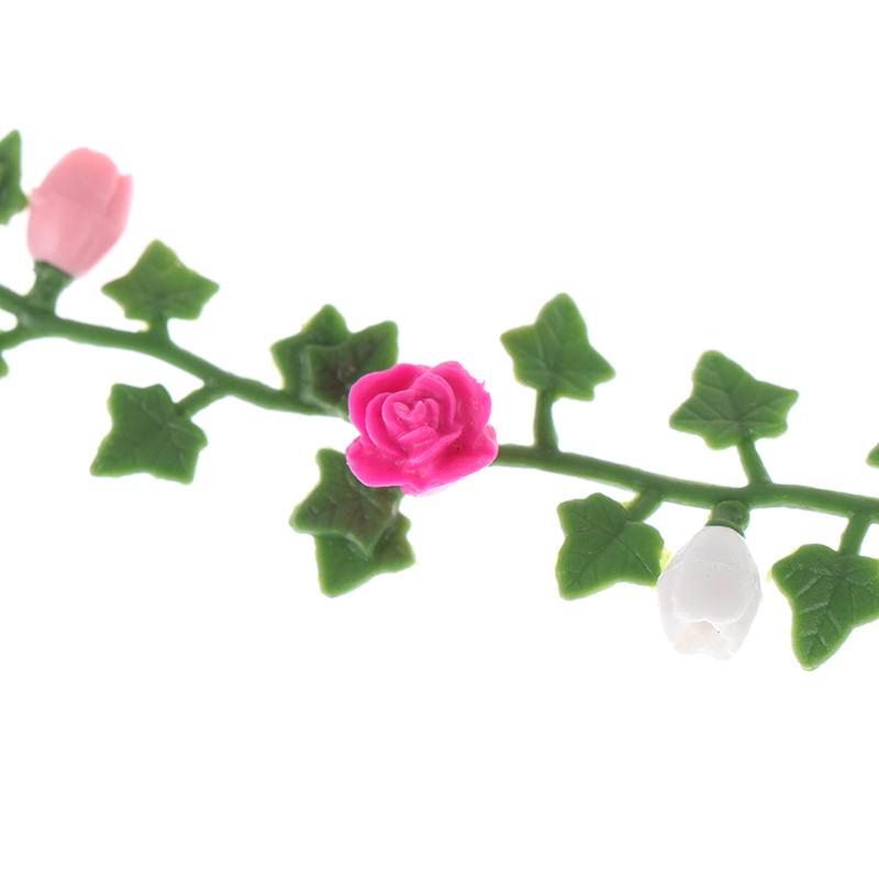 1:12 Миниатюрный кукольный домик, модель цветка из ротанга, садовые украшения, аксессуары