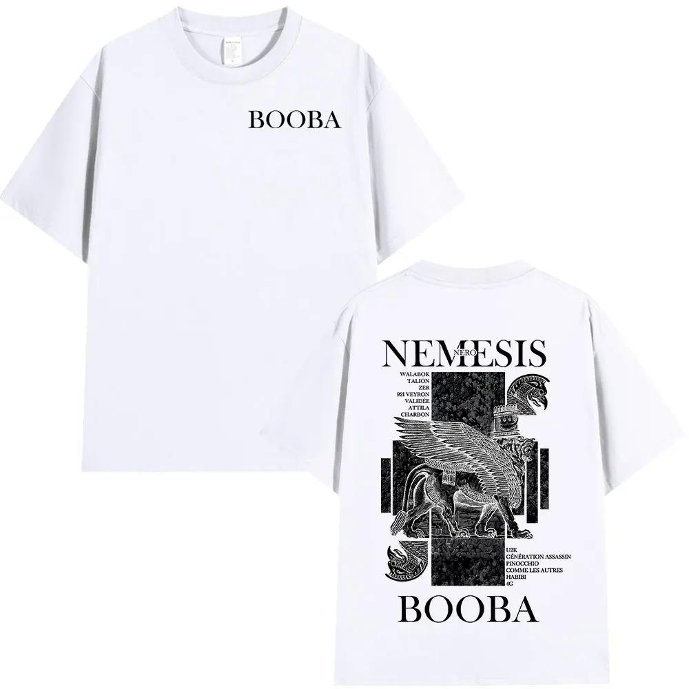 2026 Rap Artist Booba Nero Nemesis Album Graphic T-shirt for Men Women Hip-hop Fashion Spring_Summer Print Pure Cotton Top
