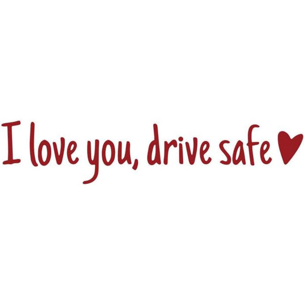 I Love You Driving Safe Mirror Sticker Rearview Mirror Gift Decal Accessories Window Driver Husband Gifts Car Vinyl H7U4