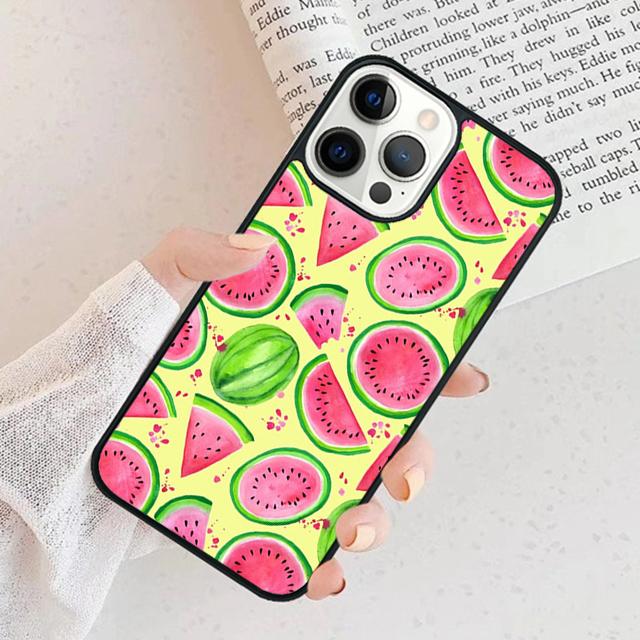 Милый летний фруктовый чехол-арбуз для iPhone 17 Air 15 16 Чехол 11 13 14 Pro Max 12 Plus Max Fundas