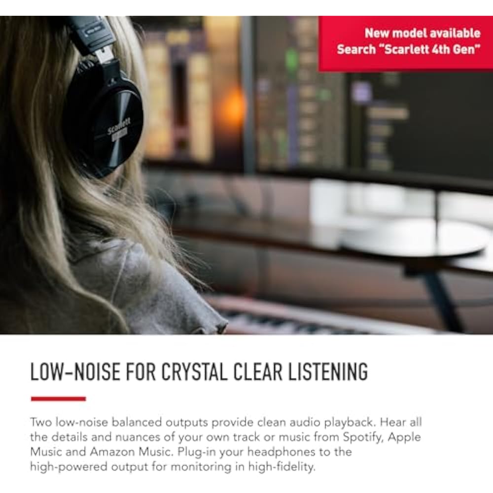Focusrite Focus Light Аудиоинтерфейс 2 входа/2 выхода 24 бит/192 кГц Scarlett Solo (3-е поколение) [Внутренний...