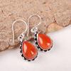 Natural Carnelian Gemstone 925 Sterling Silver Jewelry Dangle/Drop Earrings1.41" EE-97-28