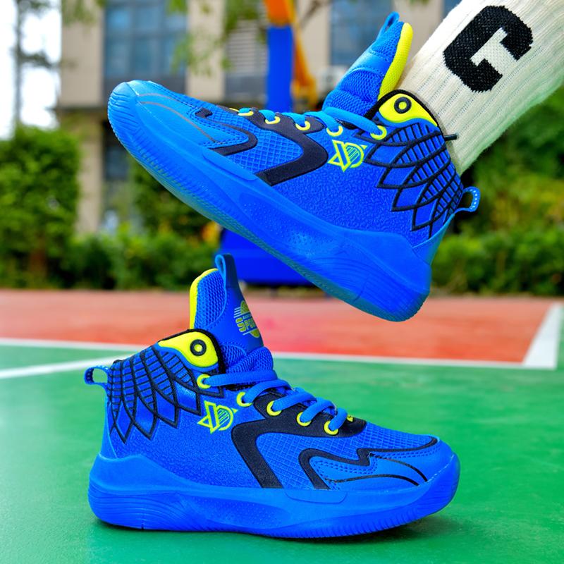 Детская спортивная обувь 31-40, дышащая детская баскетбольная обувь с сеткой, студенческая спортивная обувь