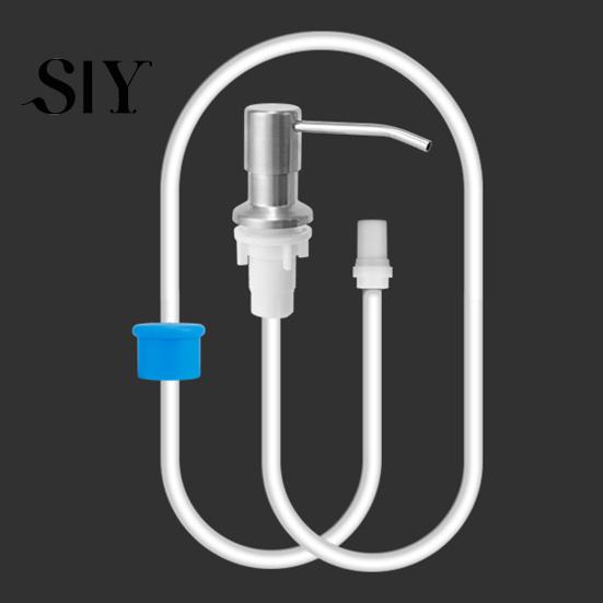 Press Type Soap Dispenser Stainless Steel Sink with 100CM Extension Tube Kitchen Corrosion-resistant Countertop Built-in Dishwashing Liquid Dispensing