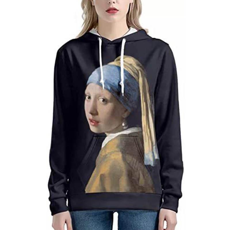 Толстовки с масляной живописью Ван Гога, женская модная уличная одежда с 3D принтом, пуловеры больших размеров Y2k
