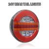 2pcs Truck Trailer Round Tail Light 12V 24V Waterproof IP67 LED Dynamic Turn Signal Lamp Reverse Brake Lights For Car Trailer Lorry RV Bus