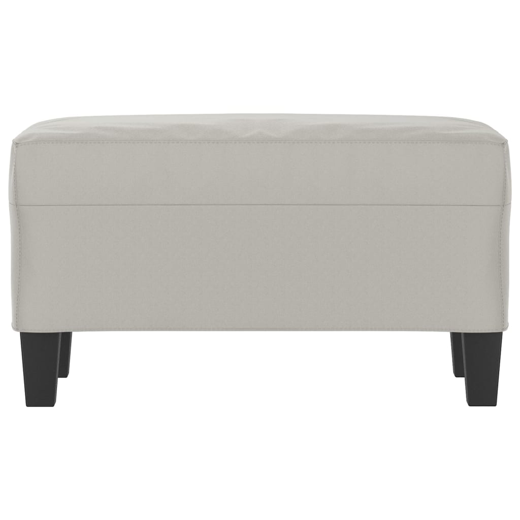 Bench Light Grey 70 x 35 x 41 cm Microfibre Fabric
