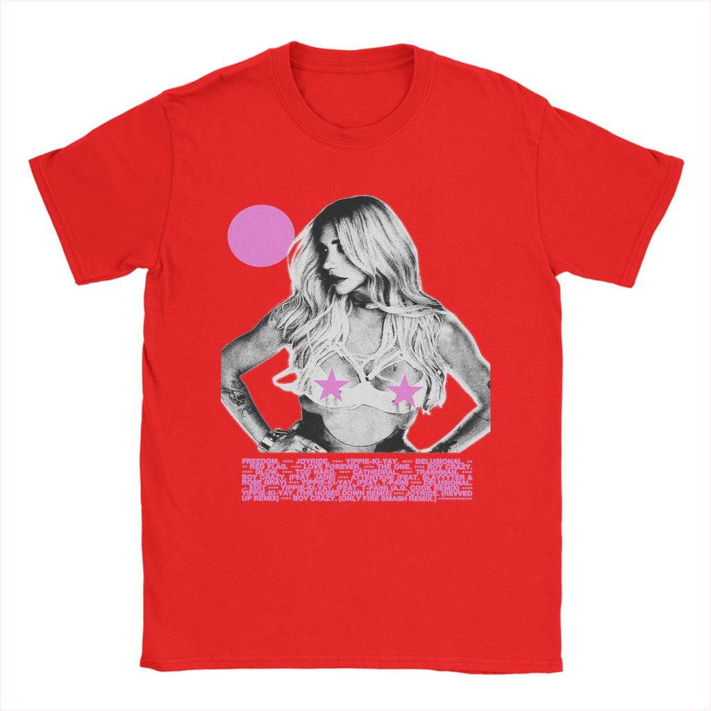 Футболка с принтом Kesha TOUR Пляжная Хлопковые Футболки Для Унисекс Модные Индивидуальные Футболки Своими Руками С Коротким Рукавом Y2K Веселые Топы
