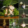 New Resin Cute Garden Gnome Statue Sculptures Solar LED Lights Decoration For Outdoor Garden Ornament