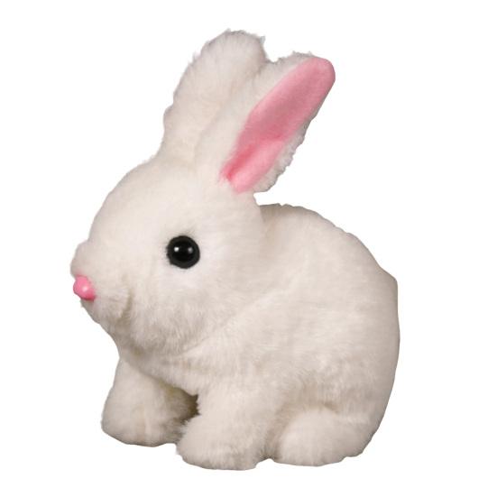 Realistic Bunny Toy Kids Interactive Jumping Rabbit Plush Toy Lifelike Ears Twitching Handmade
