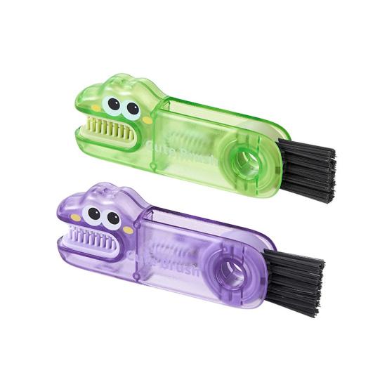 2/3 шт. 3 в 1 Щетки для чистки Мультяшный дизайн Пищевой Нескользящая ручка Щетка для зазоров Портативная Длинная щетина Очиститель для бутылок