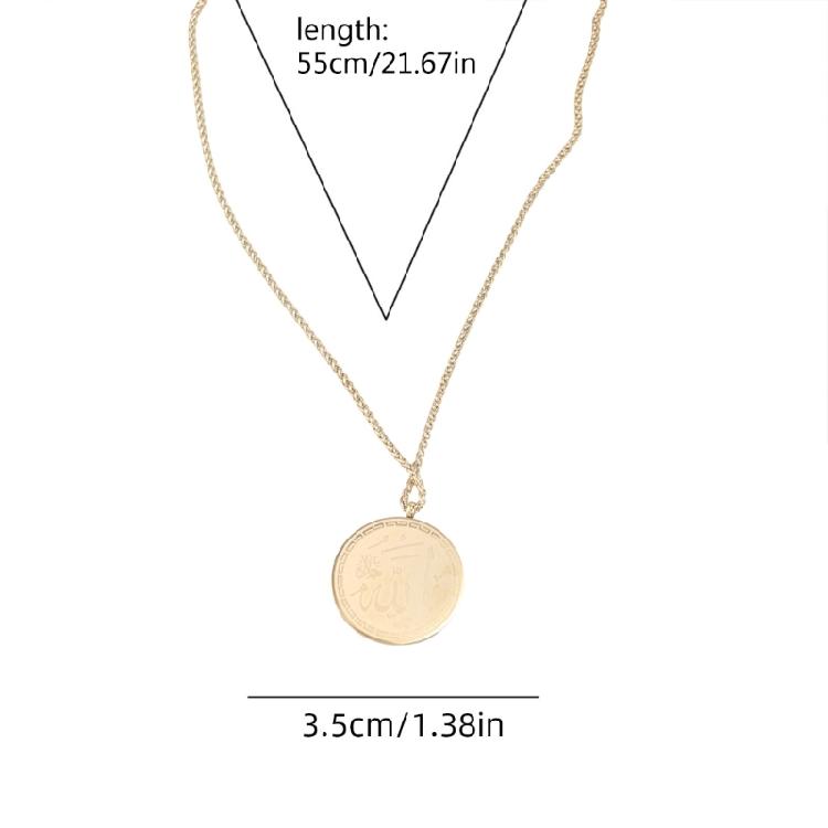 Привлекательное ожерелье Аят аль-Курси Исламская подвеска Цепочки для ежедневной носки