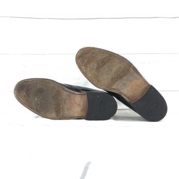 England Made/Alfred Sargent/Leather Monk Strap Shoes/7/25.5/Black/(USED)