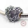 Fits Europe Bracelet 925 Sterling Silver Love & Kisses Heart Charm Beads for Women DIY Jewelry Making