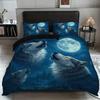 Wolf Bedding Three-Piece Animal 3D Digital Printing Pillowcase Quilt Cover 3-Piece Home Textile Pod