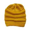 Women's Ponytail Hat Winter Warm Knitted Hat with Ponytail Tail Hole Soft Stretch Cable Knit Messy High Bun Cap