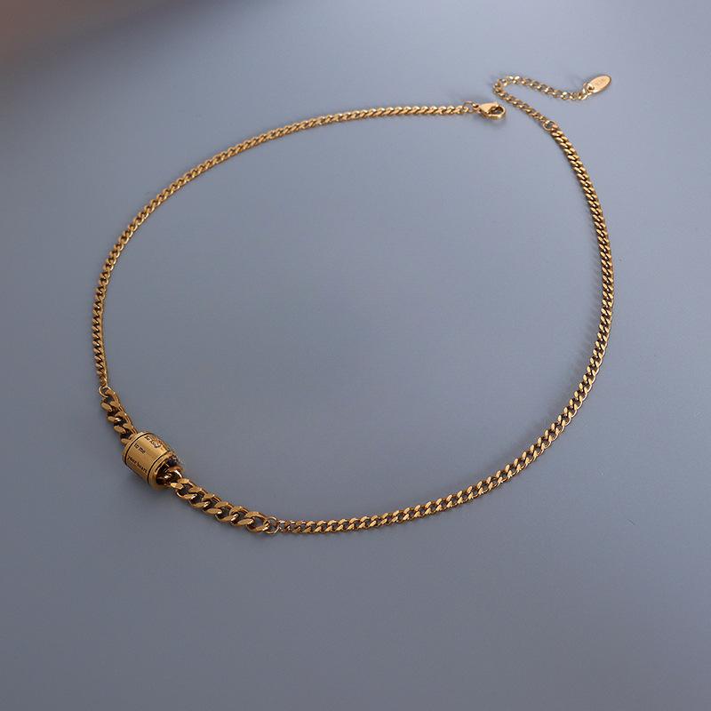 Ожерелье Marka Side Chain Drip Temperament Wind Clavicle Hip Hop из титановой стали P1010