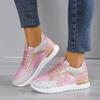Plus Size Women's Shoes 2025 Spring/Fall Women's Patchwork Lace-Up Leather Casual Sneakers Flats