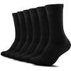 Mens Sports Socks 6 Pairs Black Cotton Comfort Everyday Football Socks Active Running EU Size 35-46