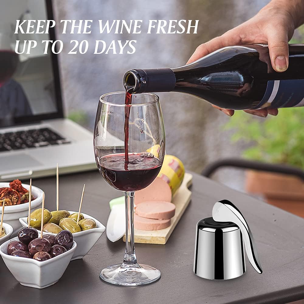 Wine Stoppers for 17mm-20mm Inner Diameter Wine Savers Plastic Plug with Silicone Expanding Beverage Bottle Stoppe 7
