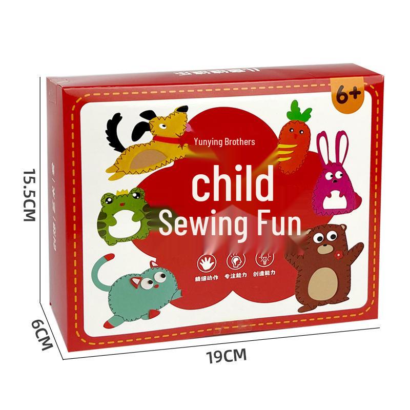 Cross-Border Children's DIY Animal Doll Ornament Kit: Non-woven Fabric Craft Pack for Creative Sewing Fun