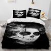 3D Horror Gothic Female Skull Dead Girl Comforter Bedding Set,Duvet Cover Bed Set Quilt Cover Pillowcase,Queen Size Bedding Set